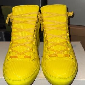 Balenciaga Yellow High-Top Sneakers